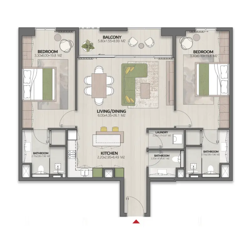 2 bedroom