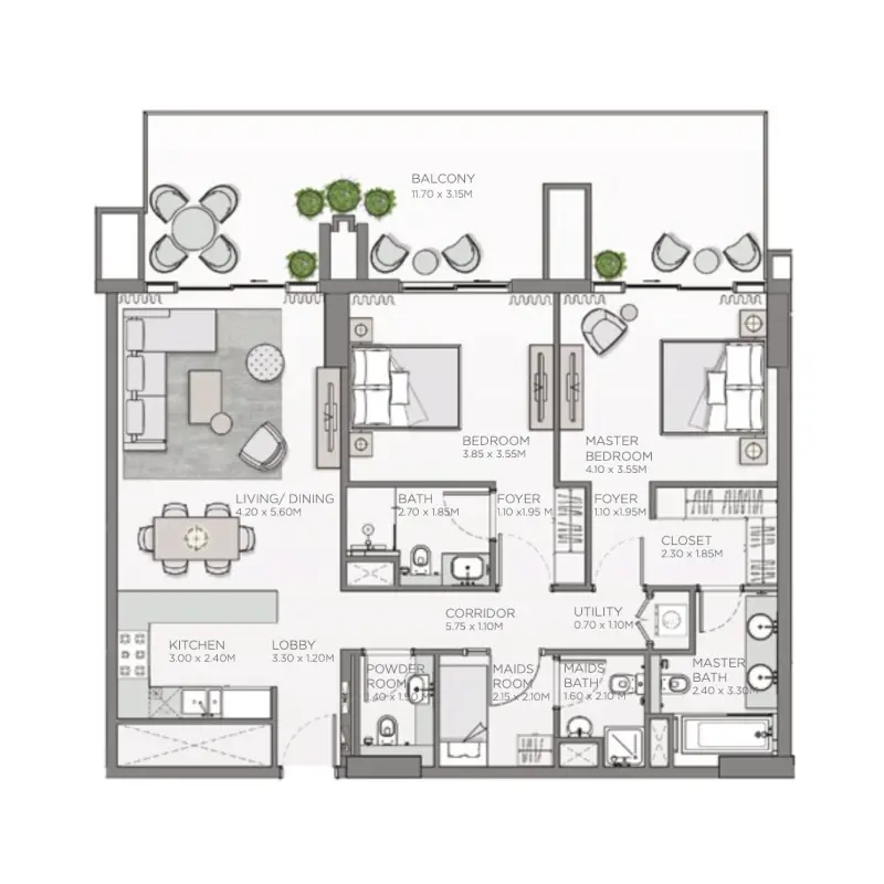 2 bedroom