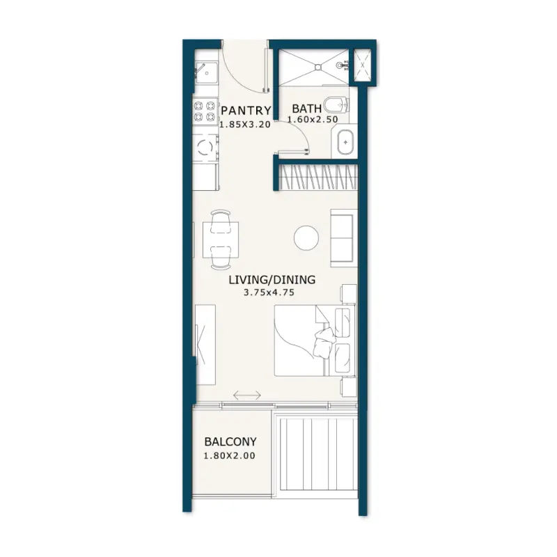 Studio floor plan