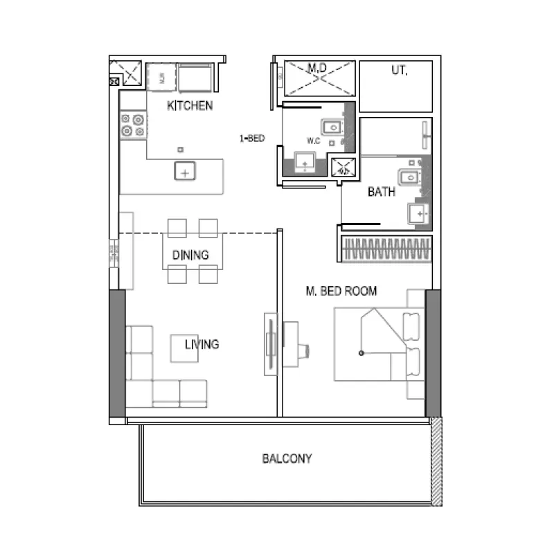 1 bedroom