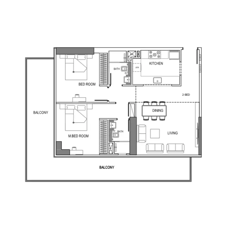 2 bedroom