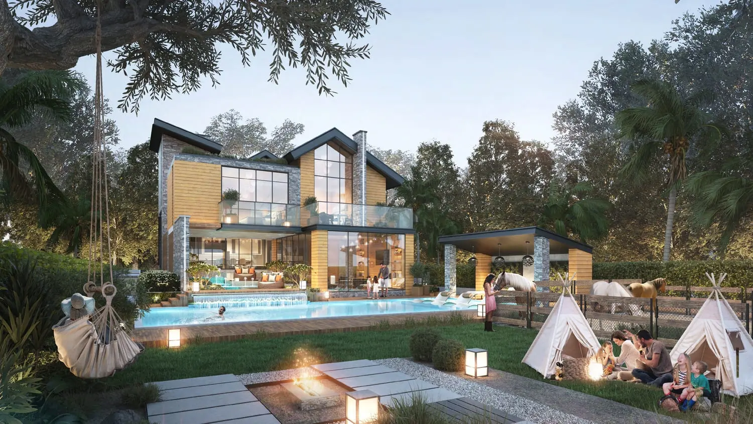 The Farmhouses in Damac Hills 2 by DAMAC - Exterior Image 4