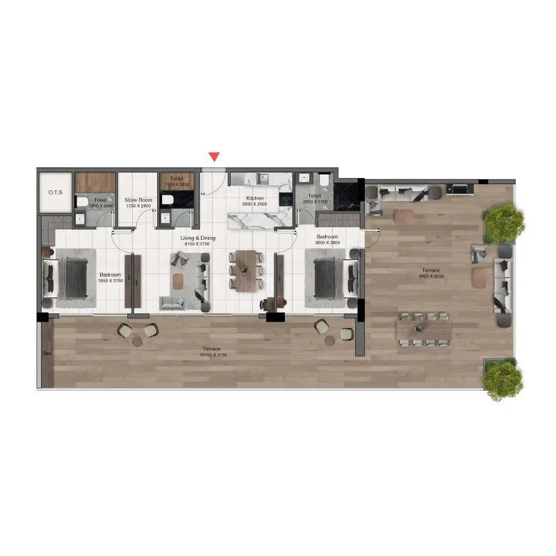 2 bedroom