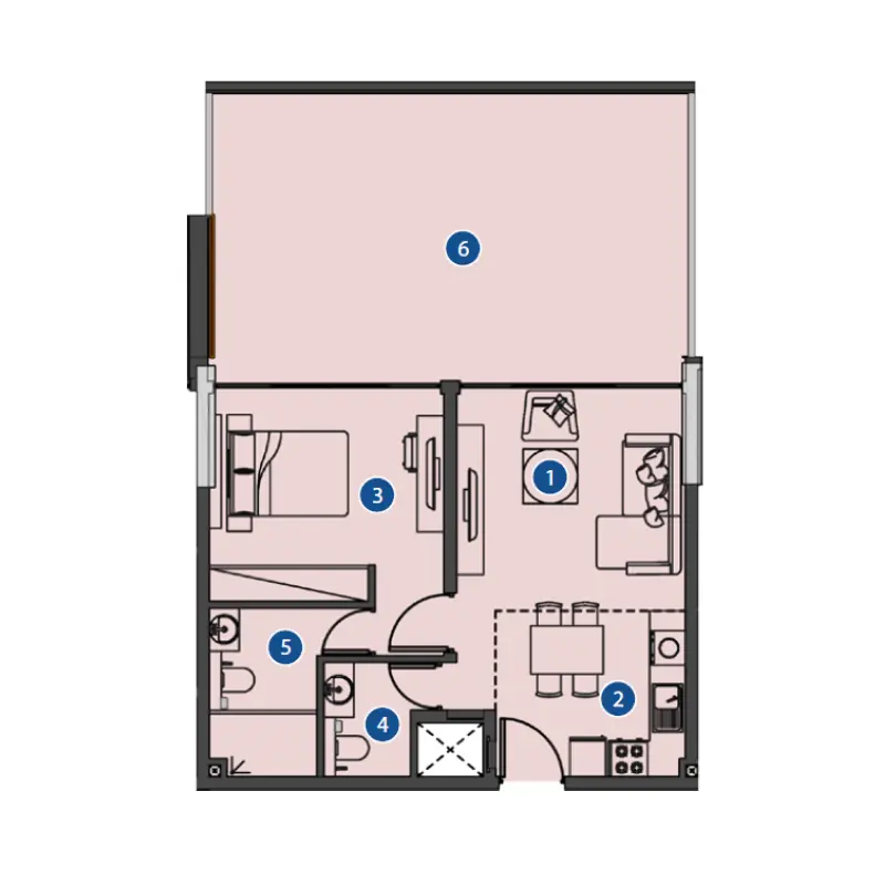 1 bedroom