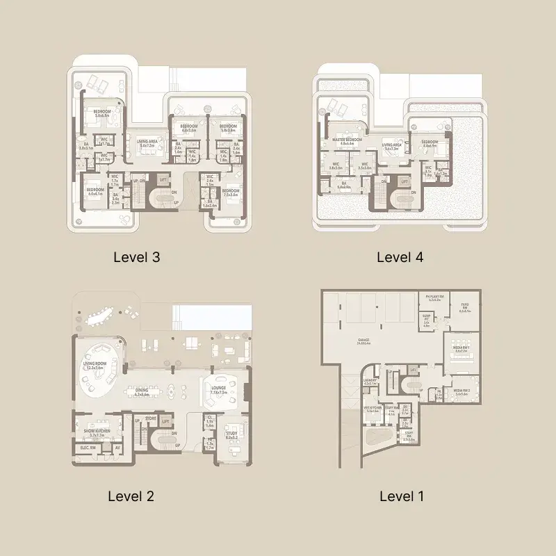 7.5 bedrooms villa - Jumeirah Asora Bay
