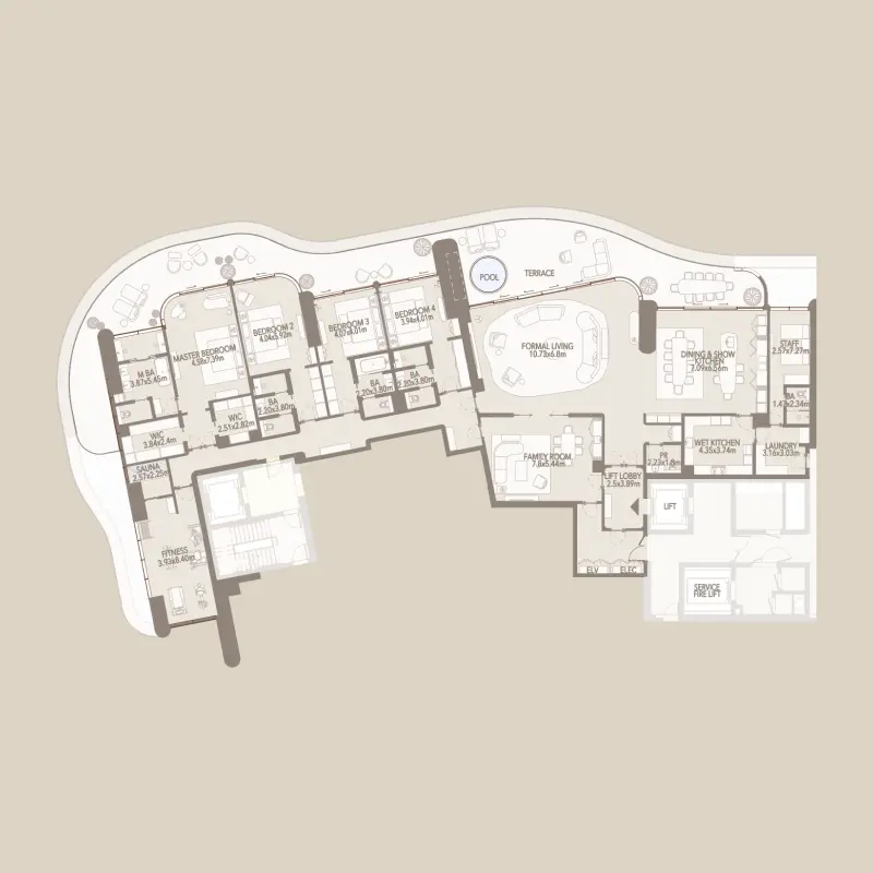 4 bedroom floor plan