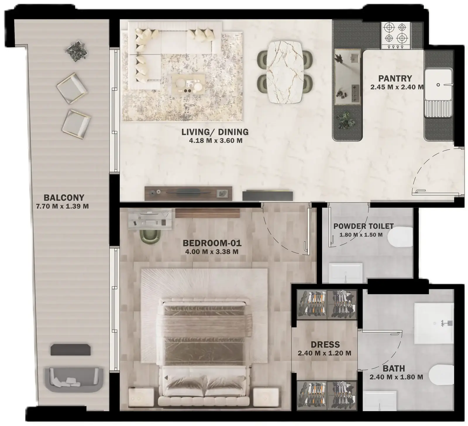 1 Bedroom apartments - VOI Residence