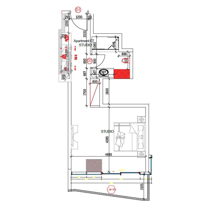 Studio floor plan