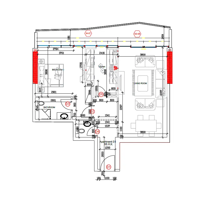 1 bedroom