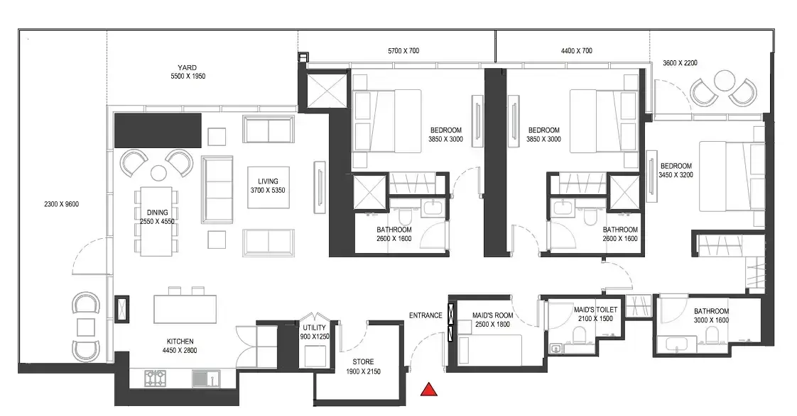 3 Bedrooms apartments - Sobha One