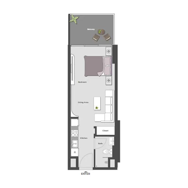 Studio Apartments floor plan