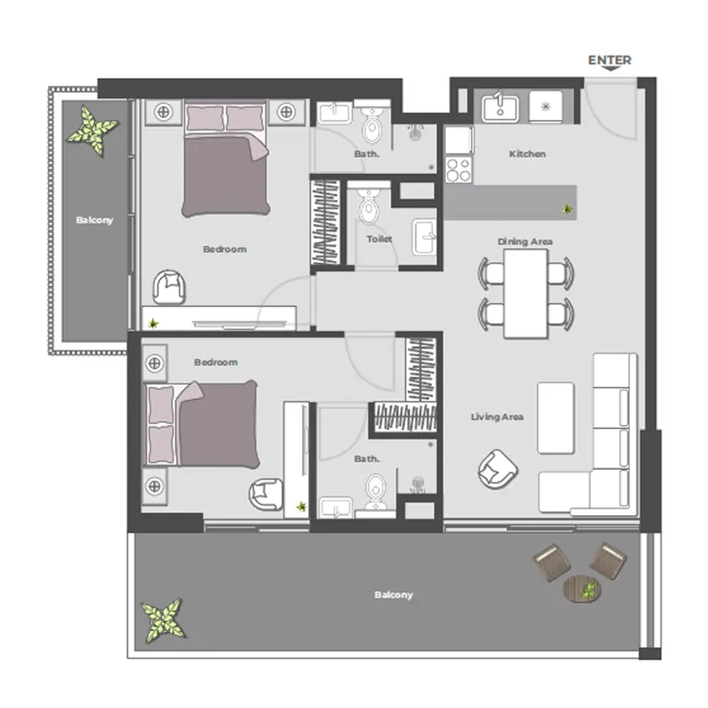 2 bedroom Apartments -  Arib Collection