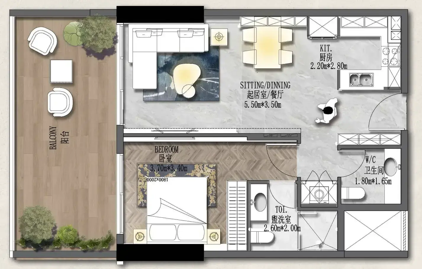 1 Bedroom apartments - Forest City 2