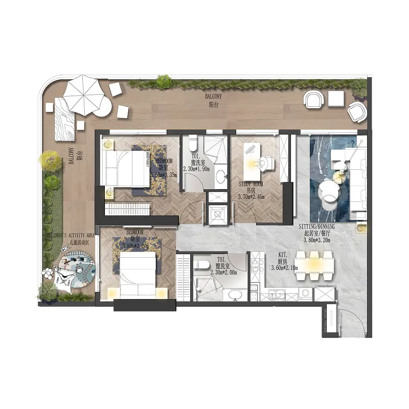 2 bedroom Apartments -  Forest City 2