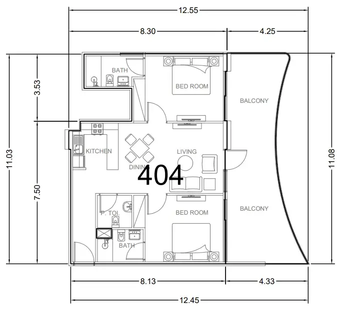 2 Bedrooms apartments - AG Aum