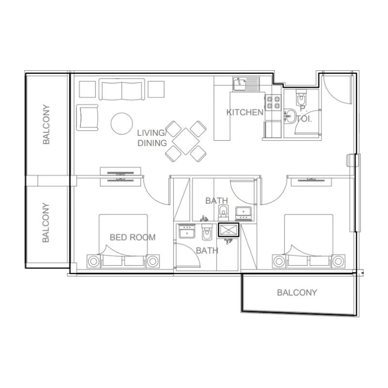2 bedroom