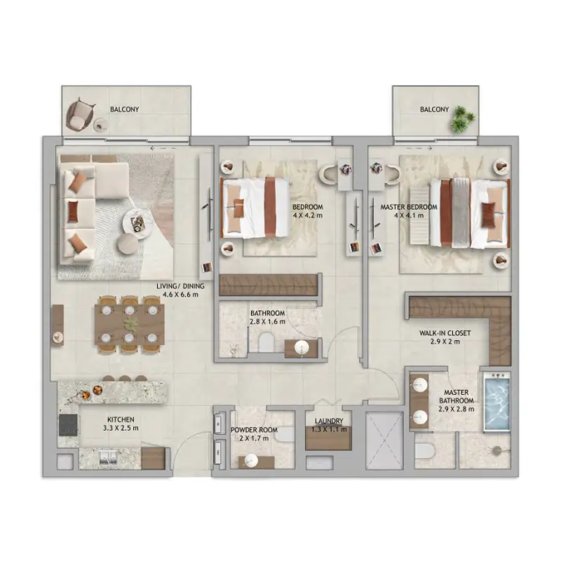 2 bedroom