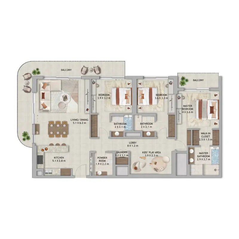 3 bedroom