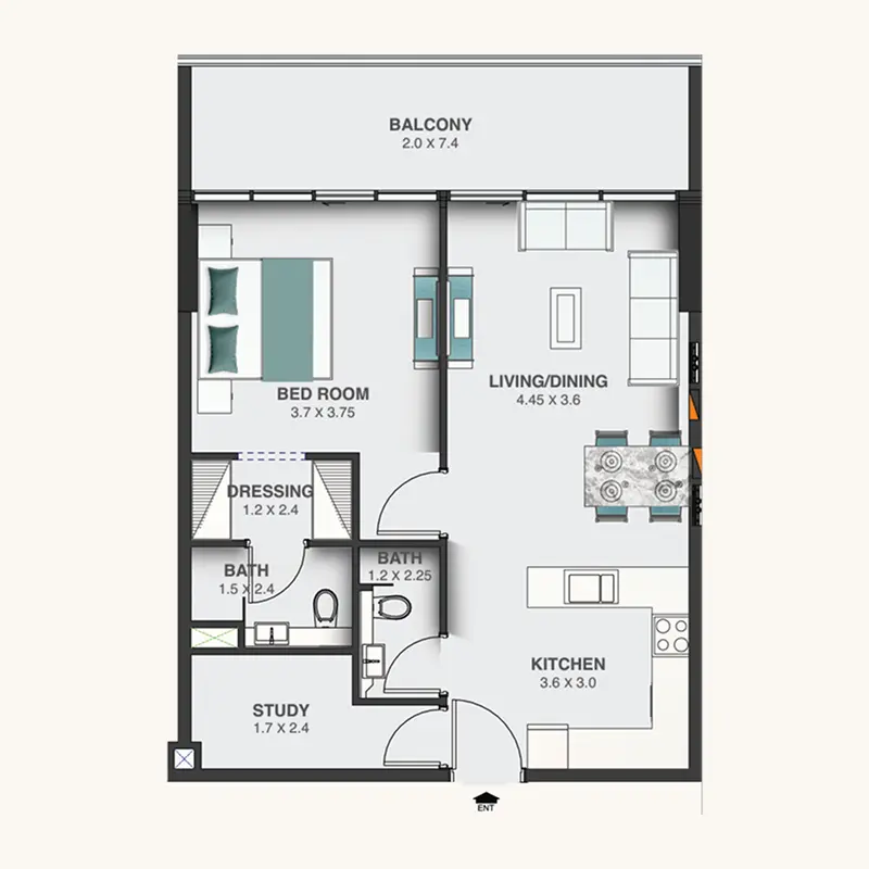 1 bedroom Apartments -  Floarea Oasis
