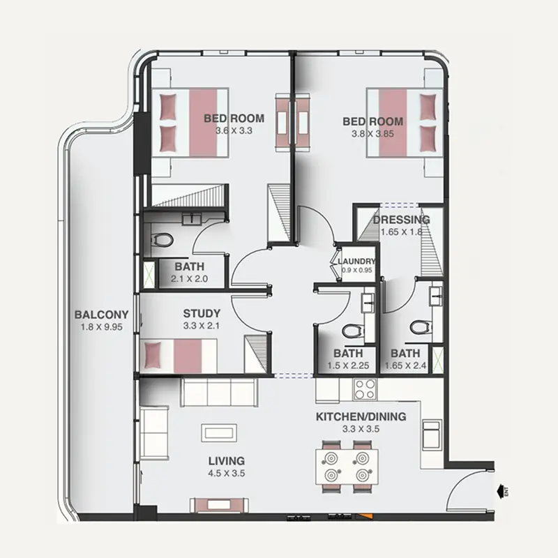 2 bedroom Apartments -  Floarea Oasis