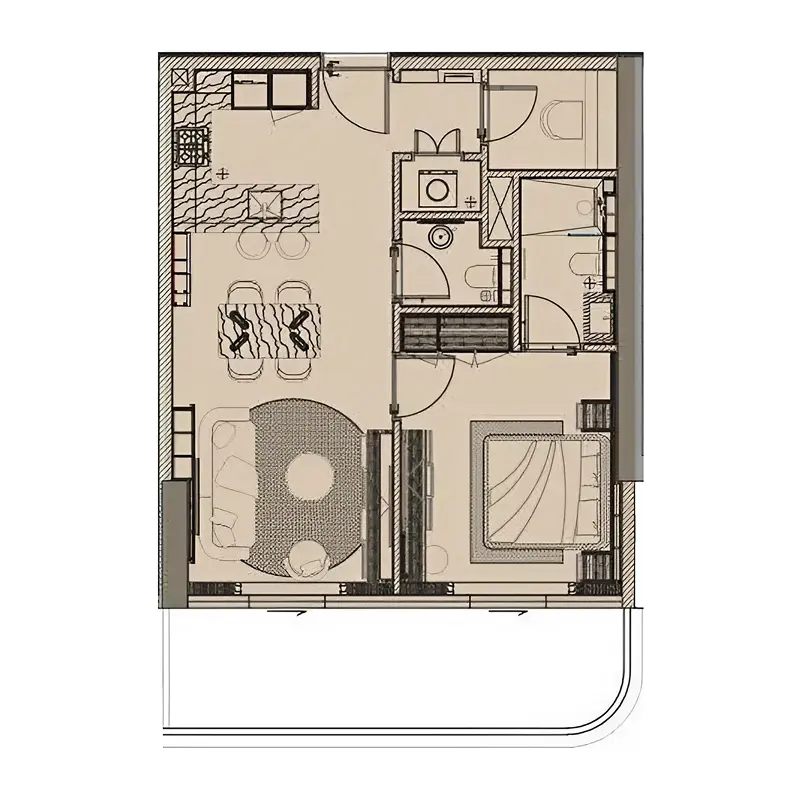 1 bedroom Apartments -  Cove Edition 6