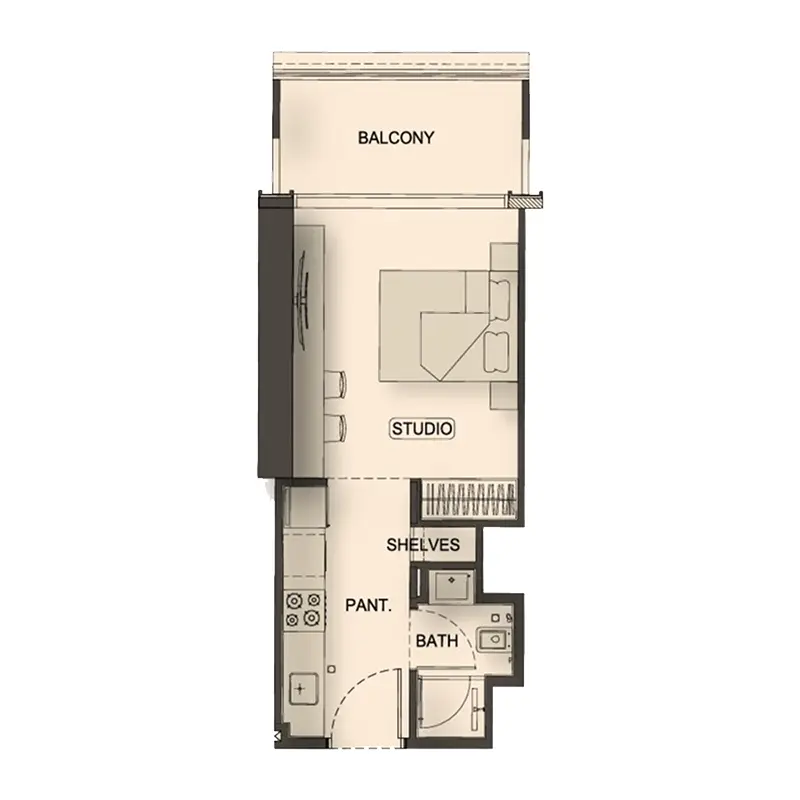 Studio Apartments floor plan