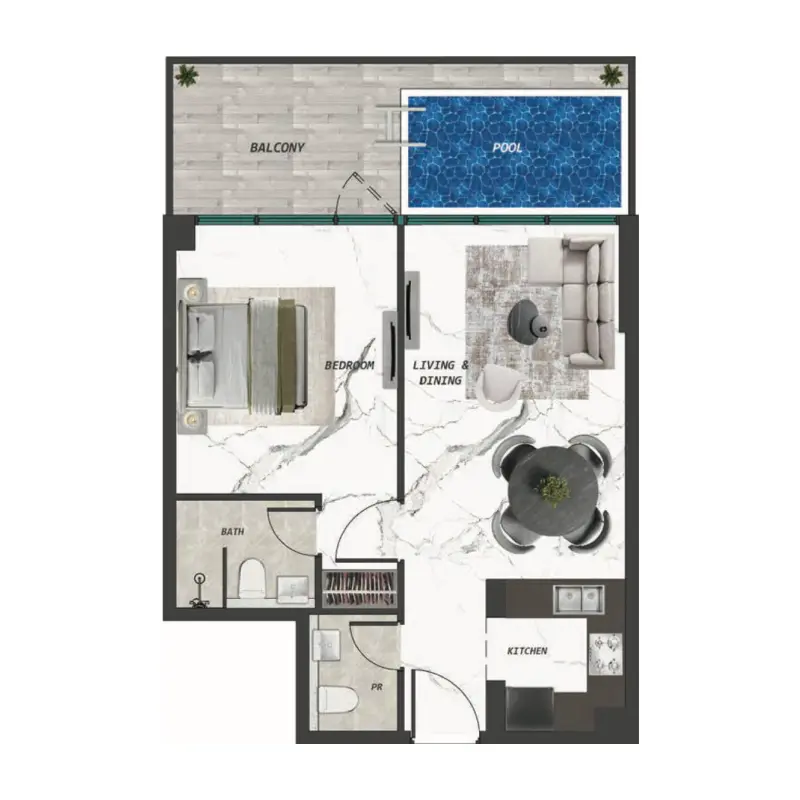 1 bedroom