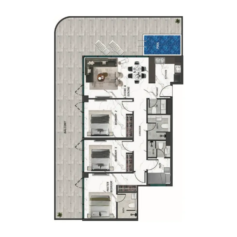 3 bedroom