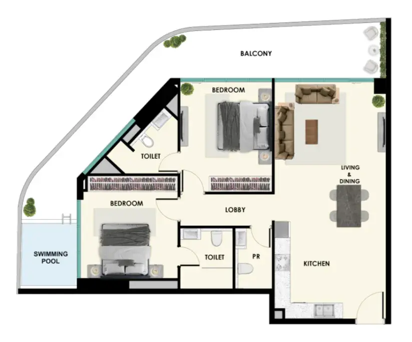 2 Bedrooms apartments - Samana Ibiza