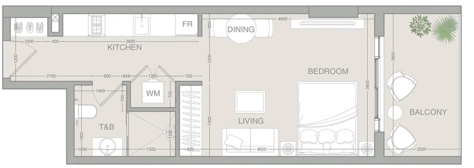 Studio apartments - VERDAN1A