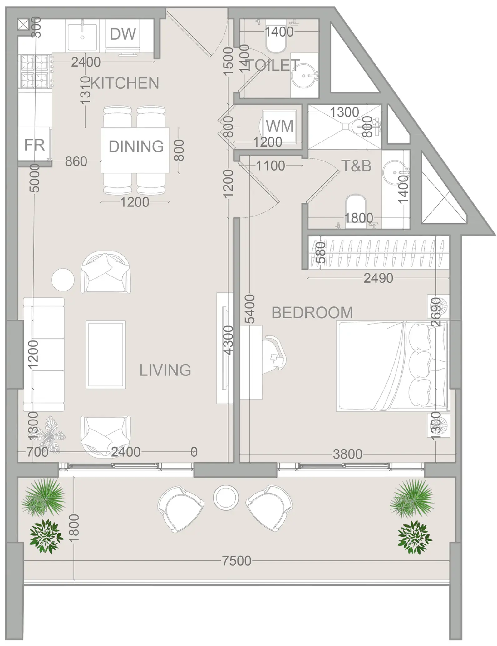 1 Bedroom apartments - VERDAN1A 2