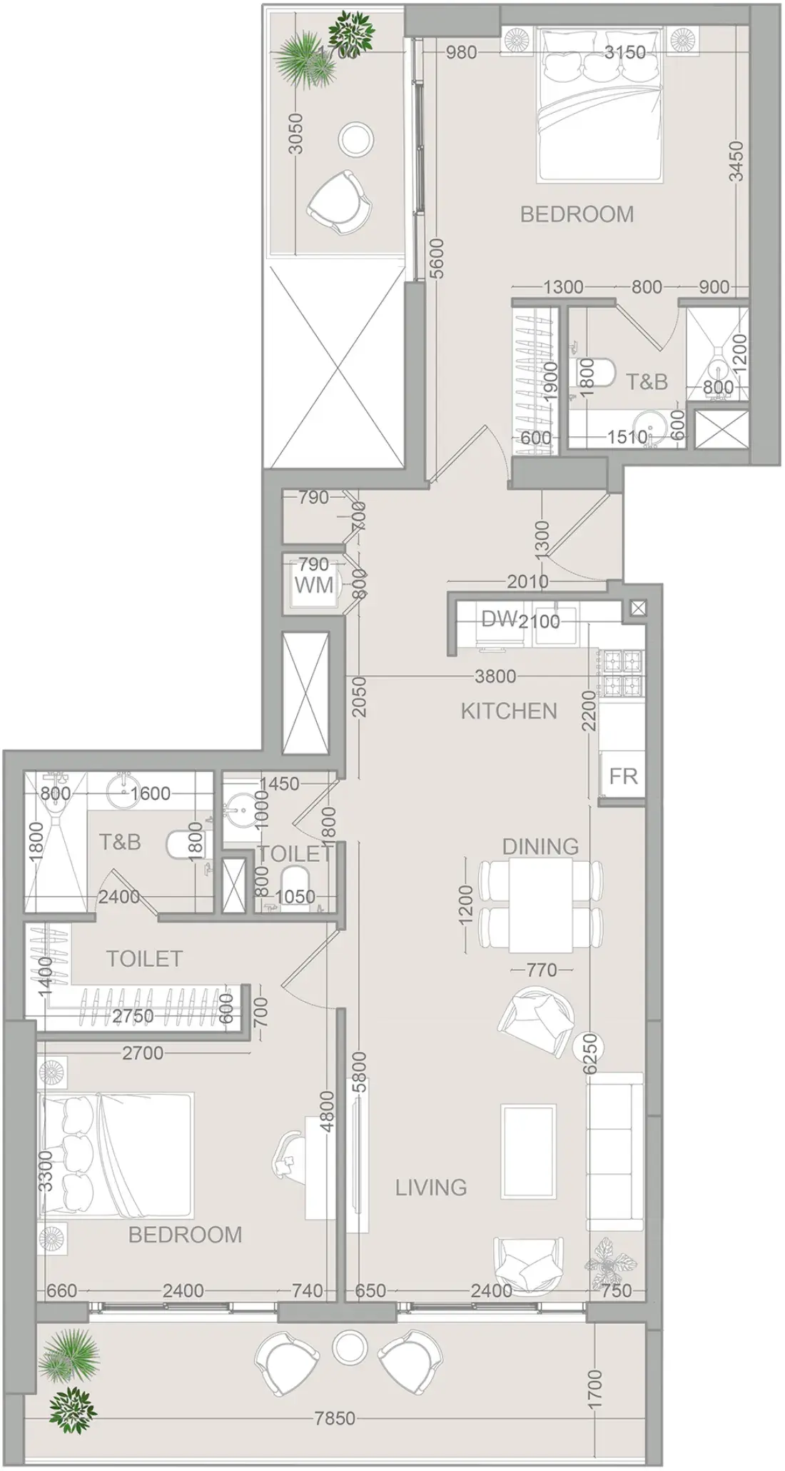 2 Bedrooms apartments - VERDAN1A 2