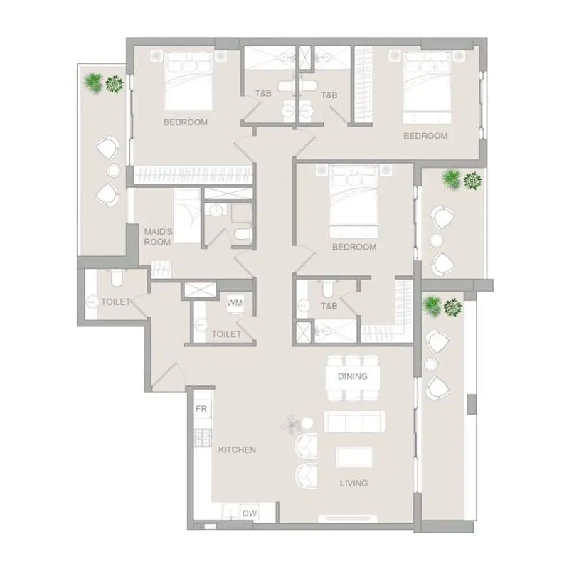 3,5 bedroom