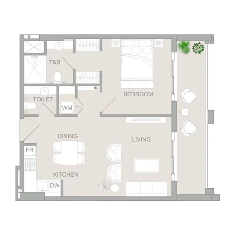 1 bedroom