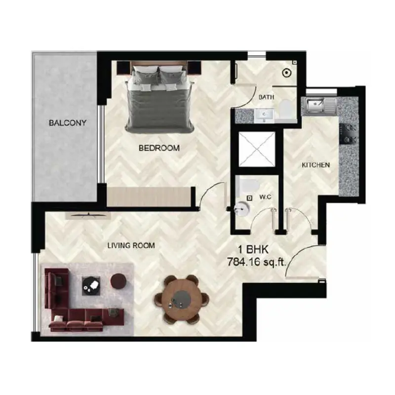 1 bedroom