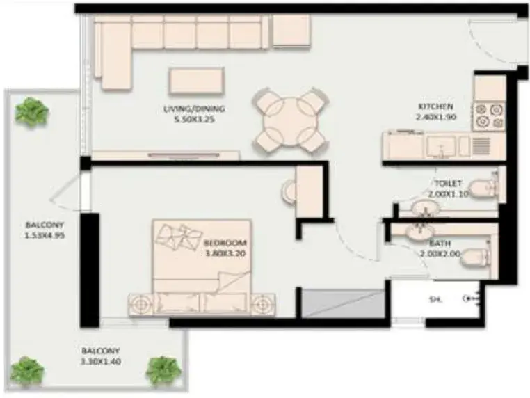 1 Bedroom apartments - Golden Wood Views V