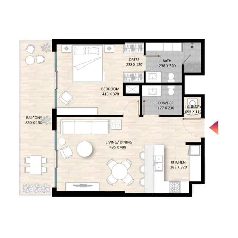 1 bedroom