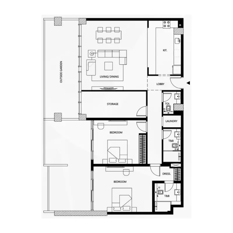 2 bedroom