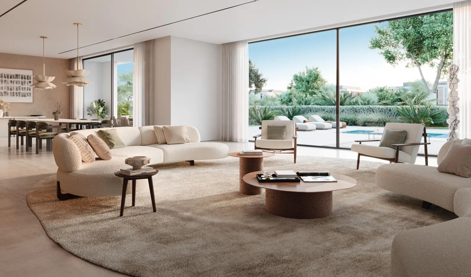 Elegant living room interior in Fay Gardens Fay Hills Abu Dhabi showcasing natural light, modern finishes, and luxury architecture..jpg