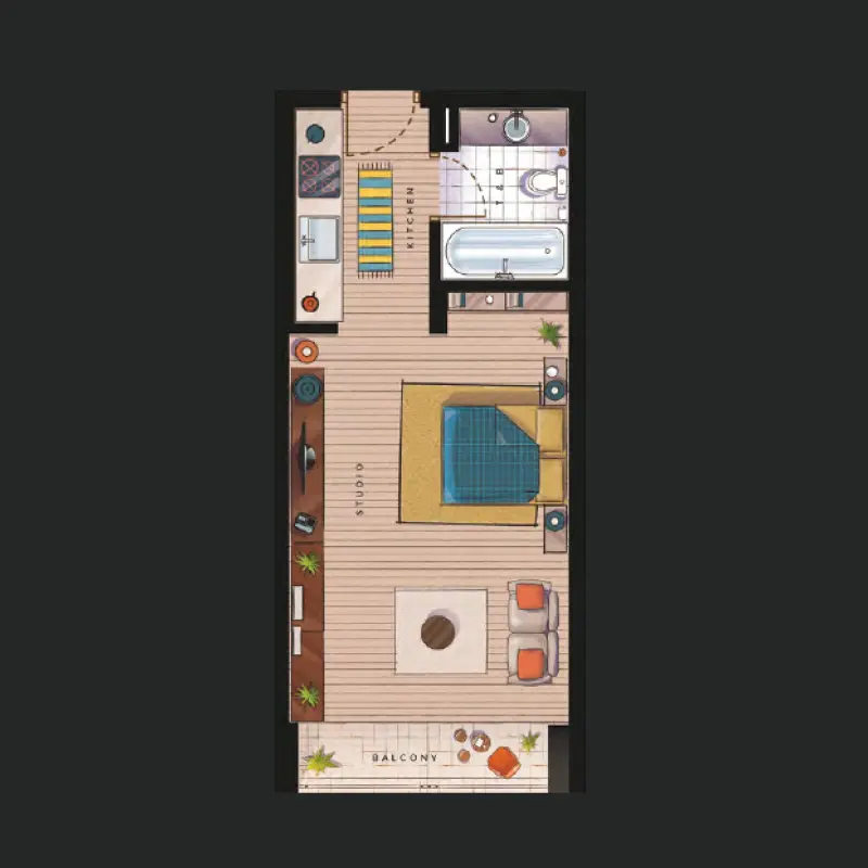 Studio floor plan