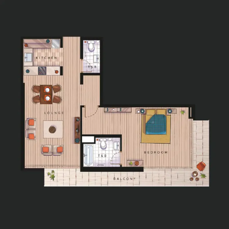 1 bedroom