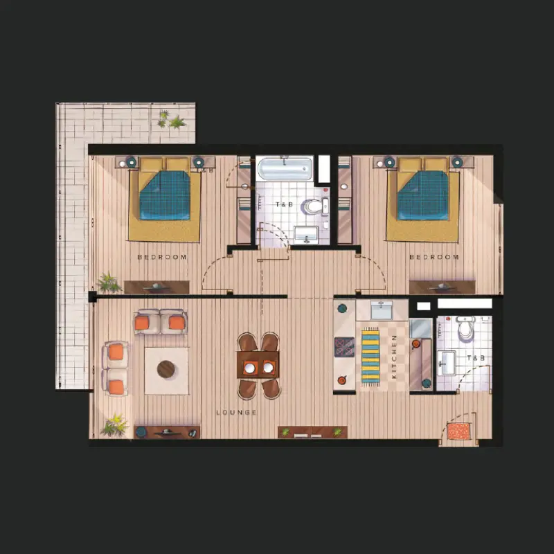2 bedroom