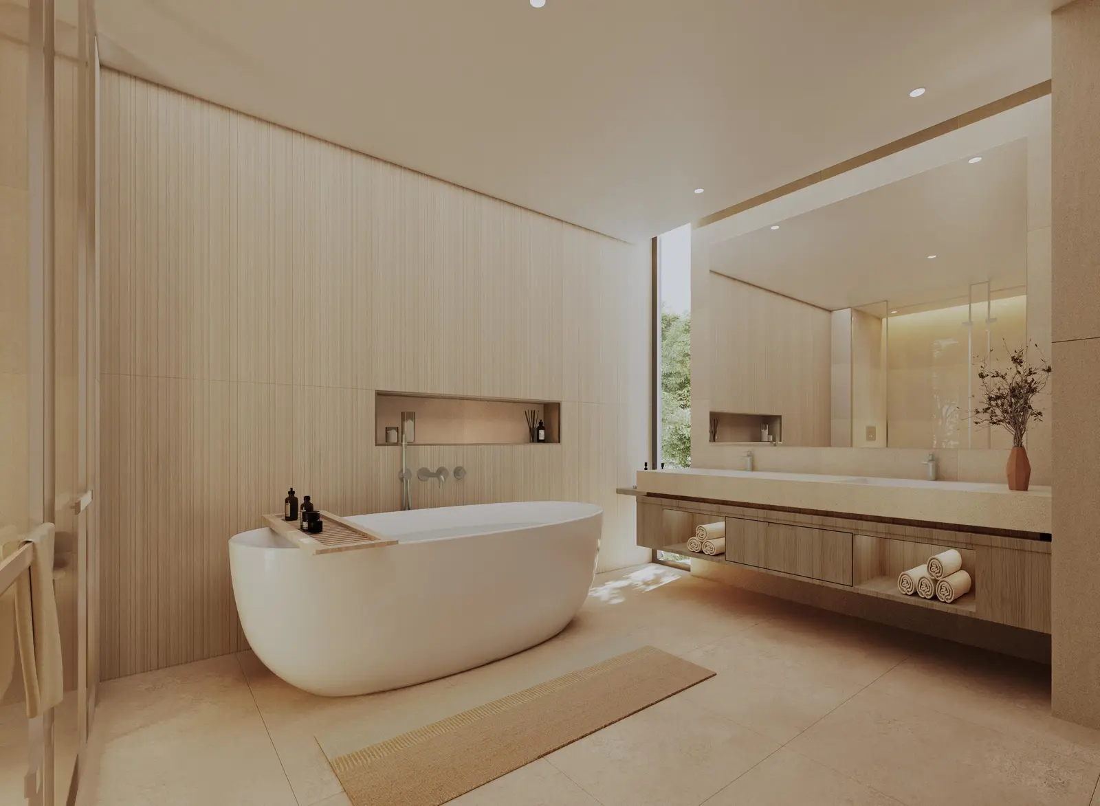 Premium bathroom interior at Fay Gardens Fay Hills Abu Dhabi featuring high-end fixtures and wellness-inspired design elements..jpg