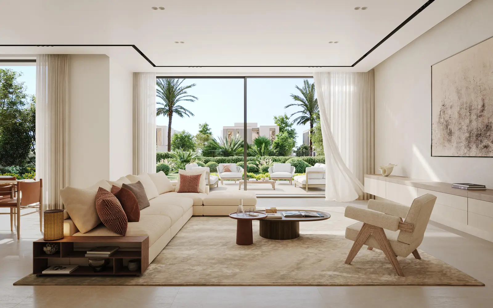 Private terrace and garden at Fay Gardens Fay Hills Abu Dhabi offering seamless indoor-outdoor luxury living..jpg
