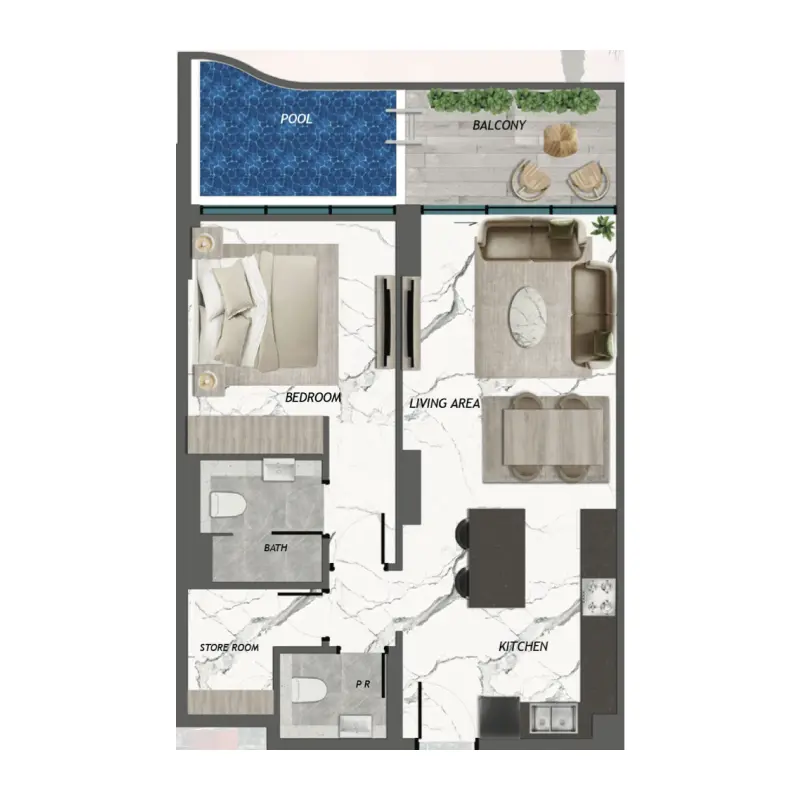 1 bedroom