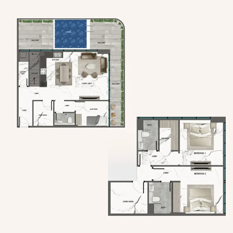 2 bedroom