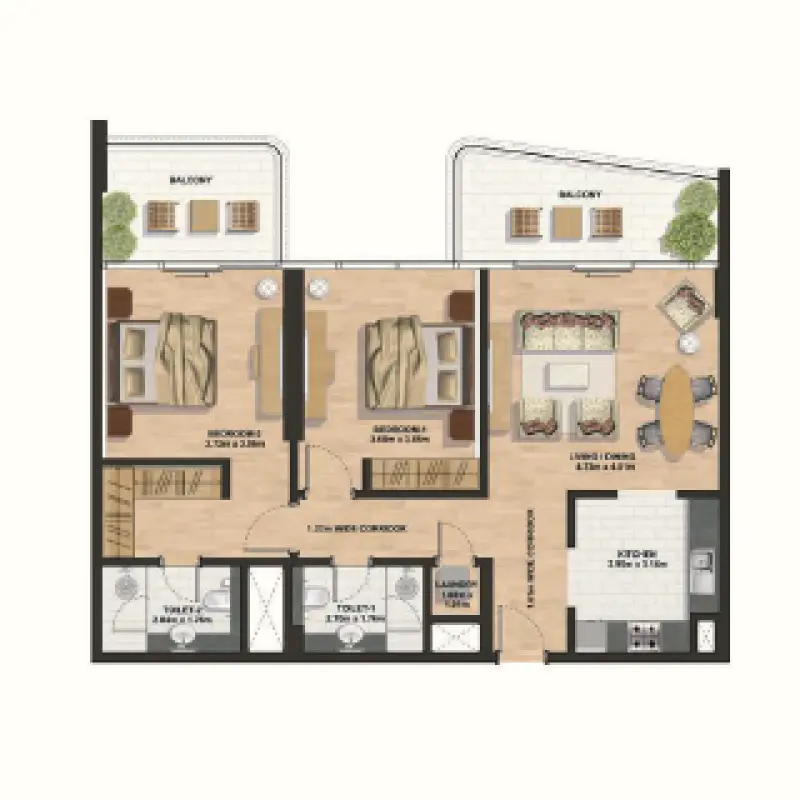 2 bedroom
