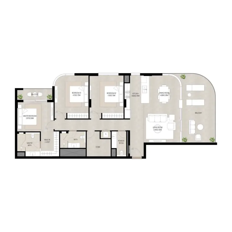 3 bedroom
