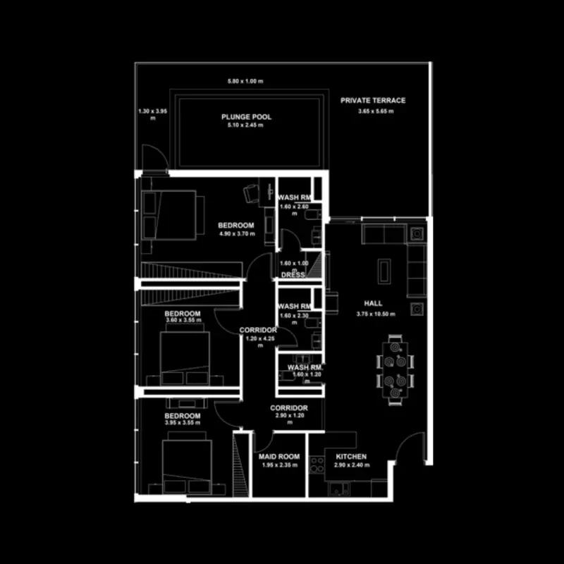 3 bedroom floor plan