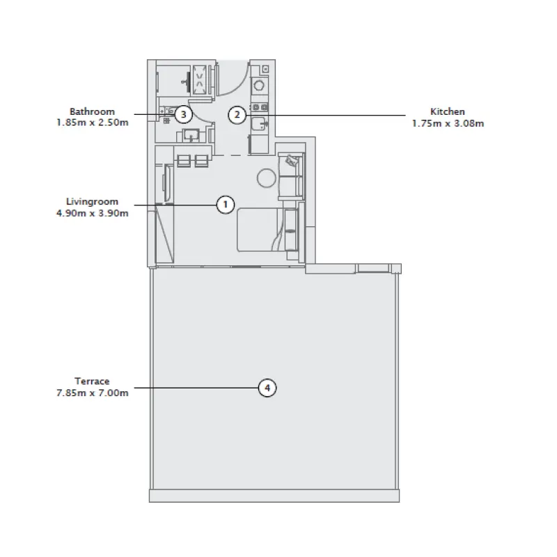 Studio floor plan